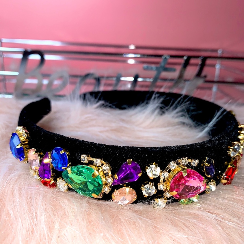 Bejeweled Velvet Headband